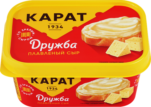 Сыр плавленый КАРАТ Дружба 45%, без змж, 400г, изображение