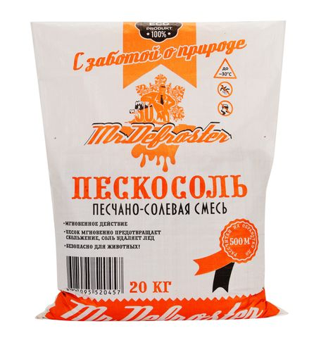 Противогололедный реагент Mr.Defroster ПЕСКОСОЛЬ 20кг, детальное фото