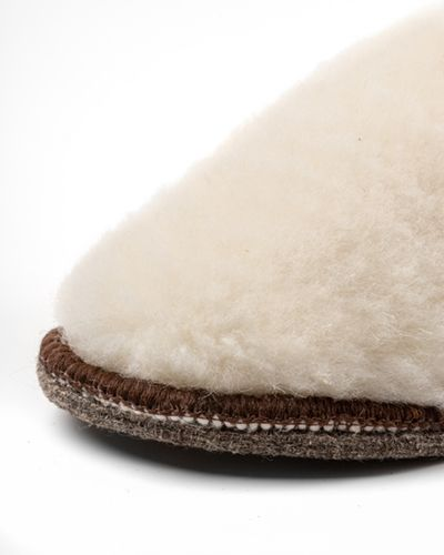 Тапочки шерстяные N&H белые S/M (36-39), вид