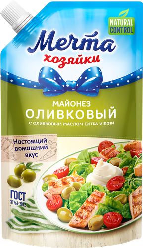 Майонез МЕЧТА ХОЗЯЙКИ Оливковый 50,5%, 350мл, изображение