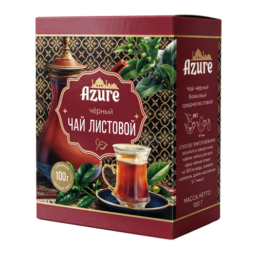 Чай черный АЗУР среднелистовой, 100г, детальное фото
