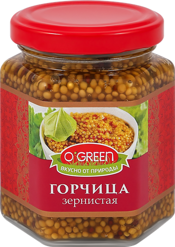 Горчица зернистая O`GREEN, 190г, фото