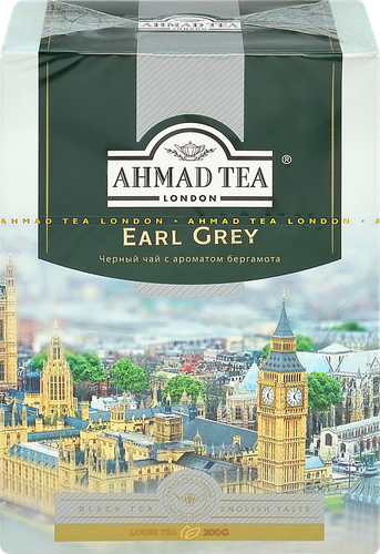 Чай черный AHMAD TEA Earl Grey с бергамотом байховый листовой, 200г, изображение
