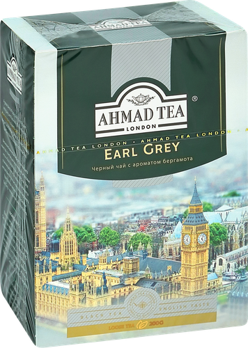 Чай черный AHMAD TEA Earl Grey с бергамотом байховый листовой, 200г, фото