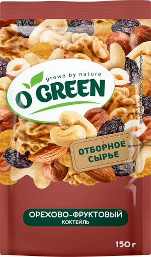 Коктейль орехово-фруктовый O`GREEN Премиум, 150г, детальное фото
