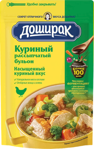 Бульон ДОШИРАК Куриный рассыпчатый, 90г, фото
