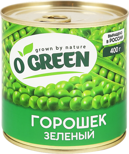 Горошек зеленый O`Green ж/б ключ 425мл. PL, детальное фото