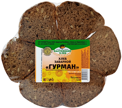 Хлеб заварной КАРАВАЙ Гурман, в нарезке, 300г, изображение