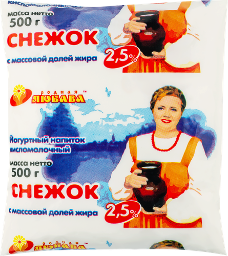Снежок РОДНАЯ ЛЮБАВА 2,5%, без змж, 500г, картинка