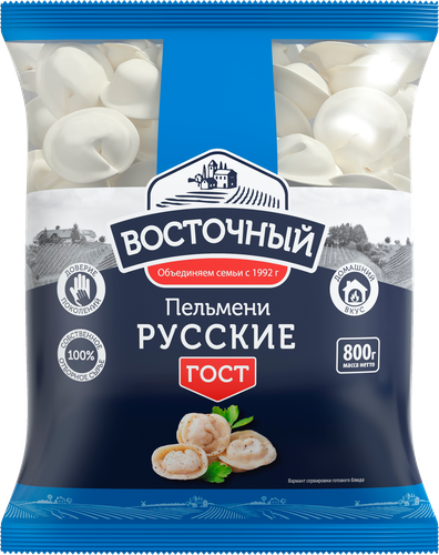 Пельмени ВОСТОЧНЫЙ Русские, 800г, фотография
