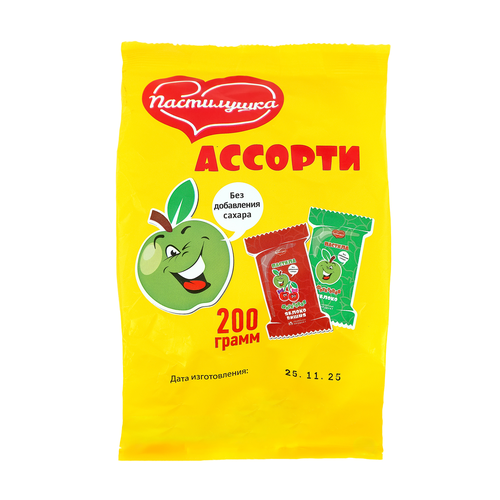 Пастила фруктовая ПАСТИЛУШКА Ассорти, 200г, крупный план