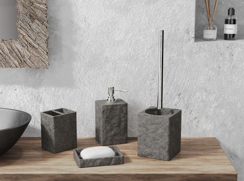 Стакан настольный STONE BLACK полирезин, изображение
