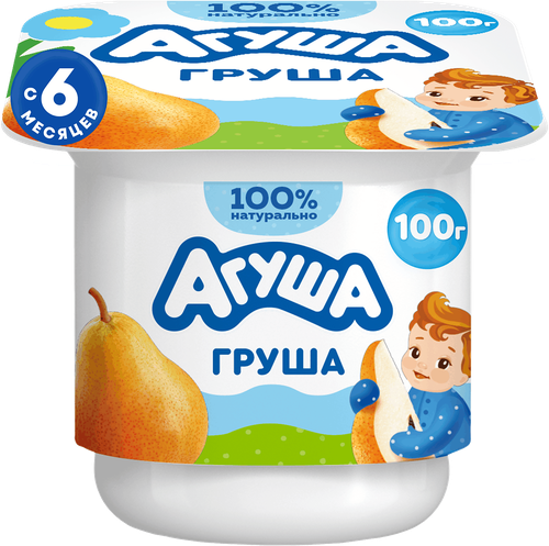 Творог детский АГУША Груша фруктовый 3,9%, с 6 месяцев, без змж, 100г, картинка