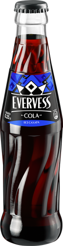 Напиток EVERVESS Кола без сахара газированный, 0.25л, крупный план