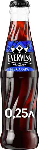 Напиток EVERVESS Кола без сахара газированный, 0.25л, изображение