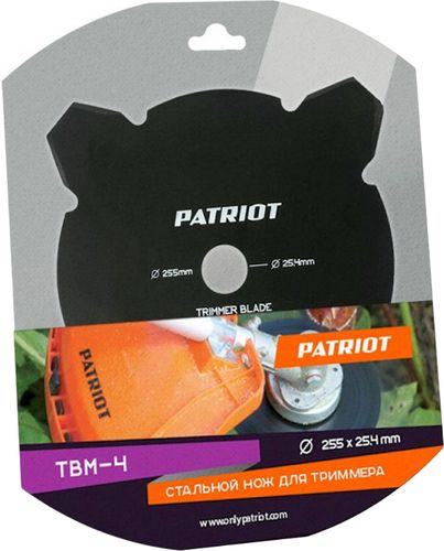 Нож для триммера PATRIOT 255x25,4мм, TBM-4, фотография