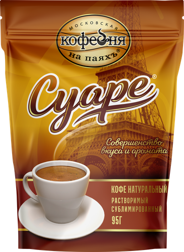 Кофе растворимый МОСКОВСКАЯ КОФЕЙНЯ НА ПАЯХЪ Суаре сублимированный, 95г, картинка