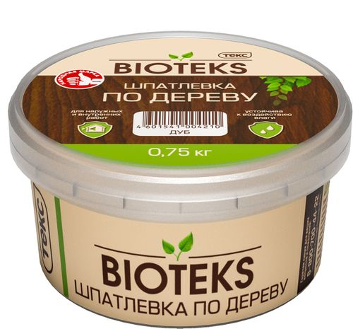 Шпатлевка акриловая ТЕКС Профи дуб 0,75 кг, крупный план