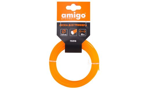 Леска для триммера AMIGO круг 1,6мм 15м, детальное фото