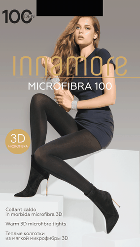 Колготки женские INNAMORE Microfibra 100 den nero 3, детальное фото