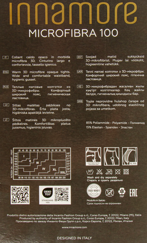Колготки женские INNAMORE Microfibra 100 den nero 4, фото
