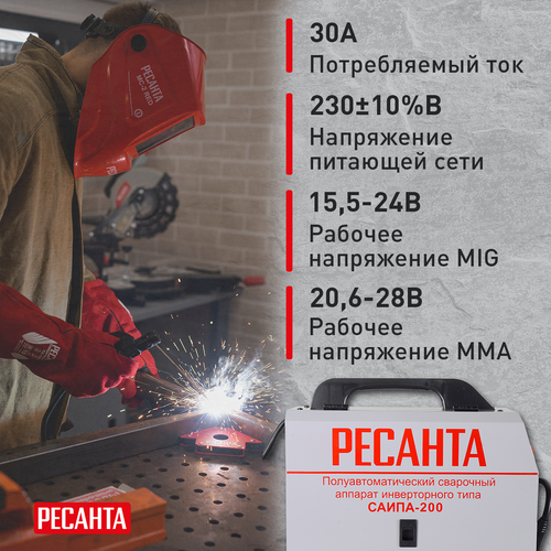 Полуавтомат сварочный РЕСАНТА саипа-200, детальное фото