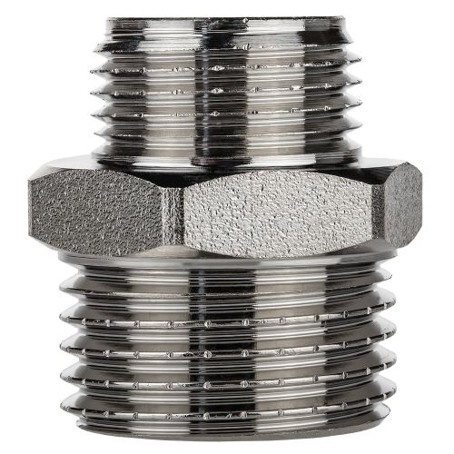 Ниппель-переходник под прокладку, для гибкой подводки 1/2" х 3/8" н/н MPF, фото