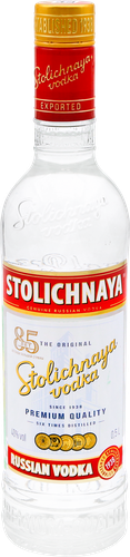 Водка STOLICHNAYA 40%, 0.5л, крупный план
