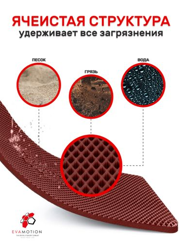Универсальный коврик Ромб Эва 68×48 см темно-красный, изображение