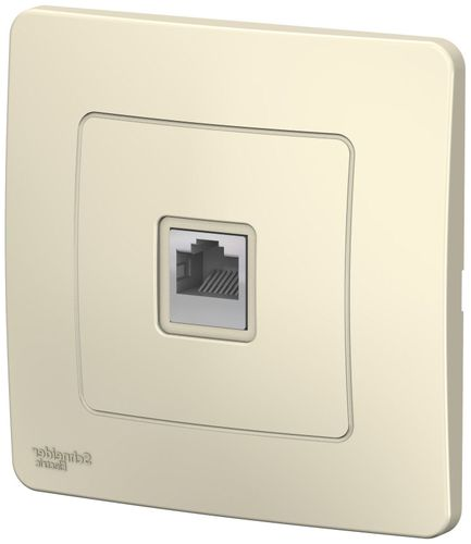 Розетка RJ-11 1 пост Schneider Electric BLANCA молочный, вид