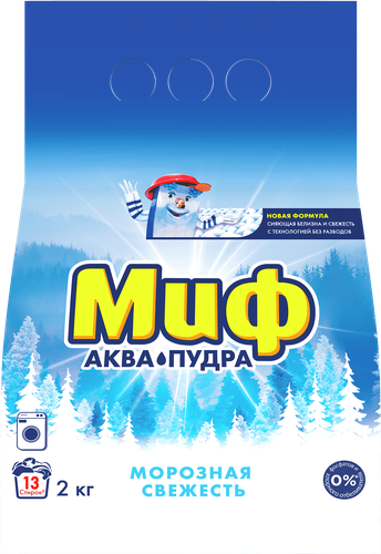 Стиральный порошок МИФ Морозная свежесть, автомат, 2кг, детальное фото