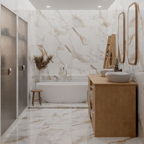 Керамогранит AB Gres Colonial Bianco Glossy 60X60 см 1,44 м², детальное фото
