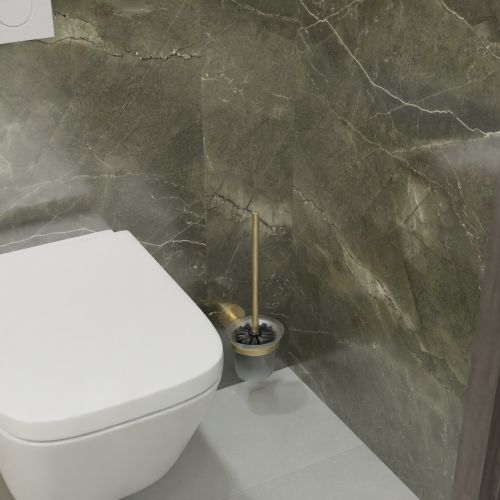 Ерш для туалета Comfort Gold золото-сатин, вид