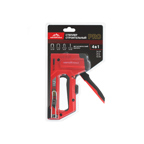Степлер строительный VERTEXTOOLS pro многофункциональный 4в1,  6-14 мм, фото