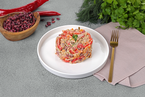Салат Немецкий с ветчиной и жаренным луком ЛЕНТА FRESH, весовой, детальное фото