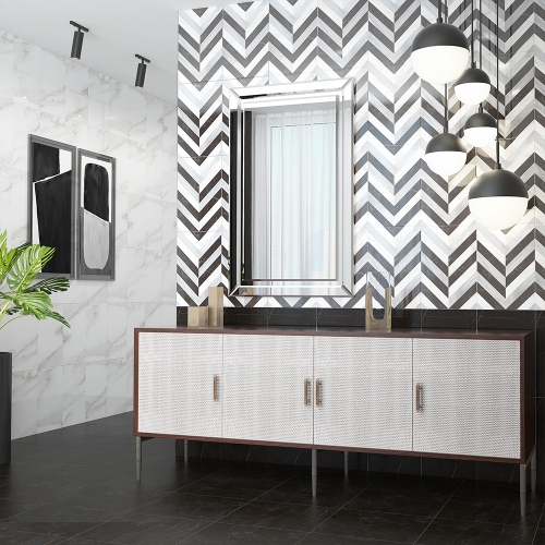 Плитка Керамин Пантеон белая 27,5X40 см 1,65 м², изображение