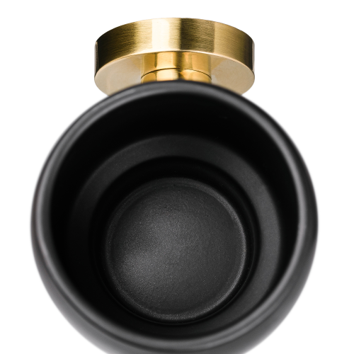 Стакан для зубных щеток настенный Moroshka Oro Nero черный 1 шт, изображение