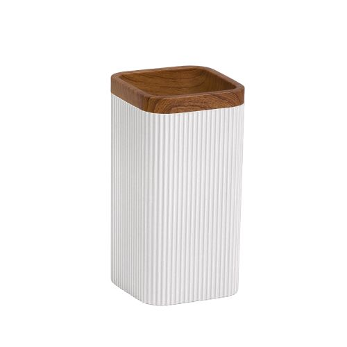 Стакан для зубных щеток Sand White пластик белый, картинка