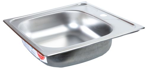 Мойка врезная ЮКИНОКС clm480.480 4c-0c сталь 48х48х15,5 см, вид