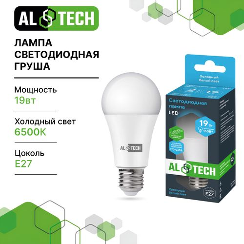 Лампочка светодиодная ALTECH LED 19Вт 6500К 1560Лм E27 Груша, фотография