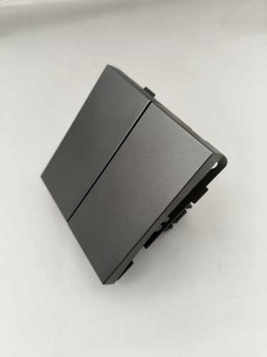 Выключатель 2-клавишный ALTECH Encore графит, изображение