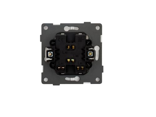 Выключатель двухклавишный ALTECH ENCORE 2SIG графит, картинка