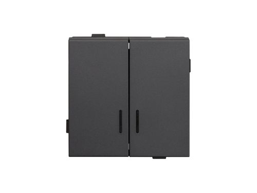 Выключатель двухклавишный ALTECH ENCORE 2SIG графит, фотография