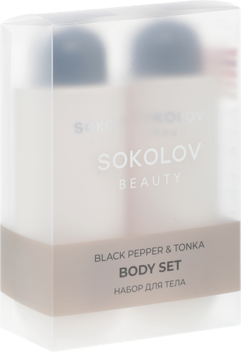 Набор для тела SOKOLOV Black pepper&tonka, 800мл, крупный план