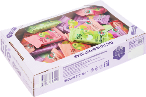 Пастила фруктовая ЛЕНТА LIFE Ассорти, 700г, фотография