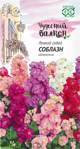 Семена ГАВРИШ Левкой седой Соблазн, смесь, 0,05г, детальное фото