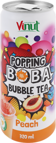 Напиток BOBA BUBBLE TEA Popping Холодный чай со вкусом персика негазированный, 0.32л, фото