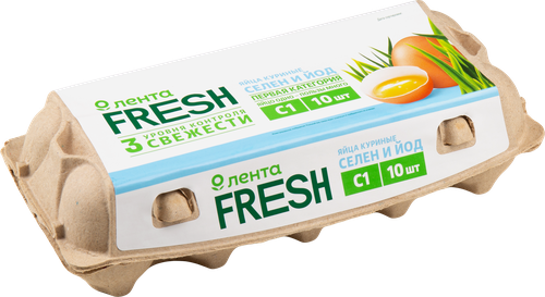 Яйцо куриное Селен йод С1 ЛЕНТА FRESH, 10шт, картинка