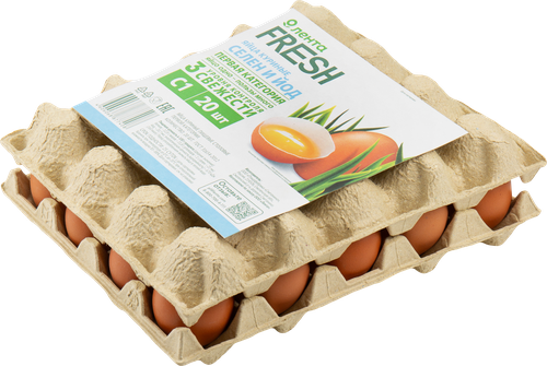 Яйцо куриное Селен йод С1 ЛЕНТА FRESH, 20шт, вид