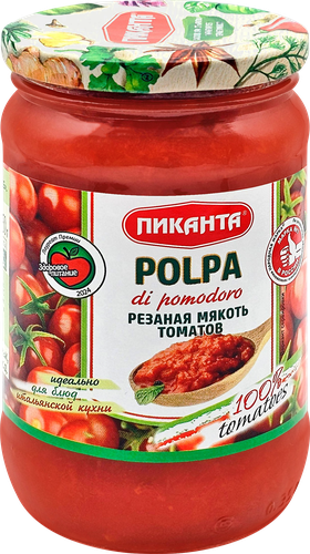 Томаты резаные ПИКАНТА Polpa, 350г, фото